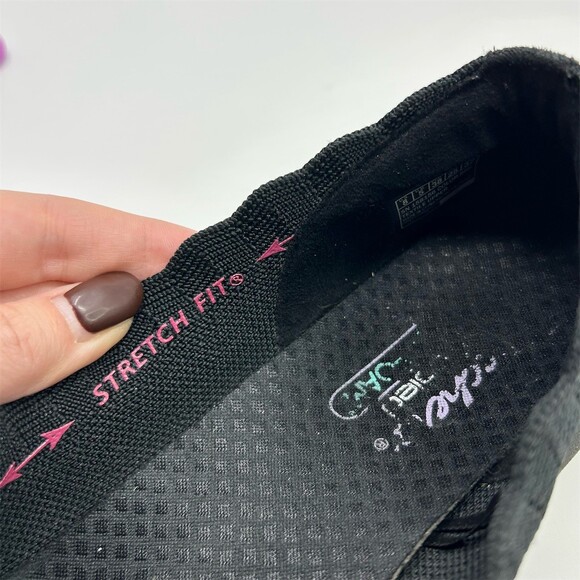 Skechers Cleo Flex Wedge Women's Ballet Flats Black Stretch Fit Slip-On Size 8 - Picture 10 of 11